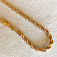 18k Gold Filled 4mm Rope Bracelet: 6 inches