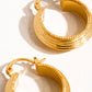 Irving 18K Gold Textured Hoop Earring: Yellow Gold