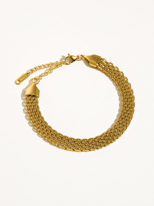 Caden 18K Gold Non-Tarnish Bold Chain Bracelet: Yellow Gold