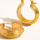 Irving 18K Gold Textured Hoop Earring: Yellow Gold