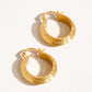 Irving 18K Gold Textured Hoop Earring: Yellow Gold