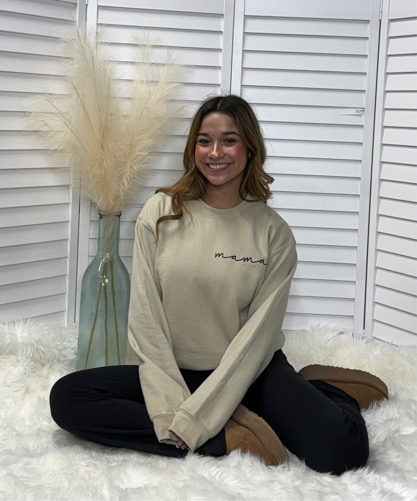 Embroidered Mama Crewneck