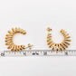 Spring Design 18K Gold Plated Stainless Steel Hoop Earrings