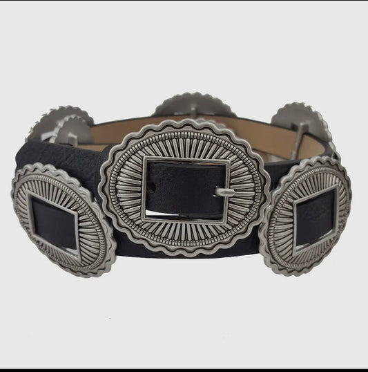 Black Concho Belt