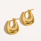 Quinn 18K Classic Droplet Hoop Earring: Yellow Gold