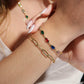 18k Gold Filled Multicolor Bracelet: 5 inches +2 extender