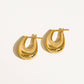 Quinn 18K Classic Droplet Hoop Earring: Yellow Gold