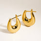 Quinn 18K Classic Droplet Hoop Earring: Yellow Gold